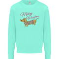 Merry Wiener Funny Christmas Dog Kids Sweatshirt Jumper Peppermint