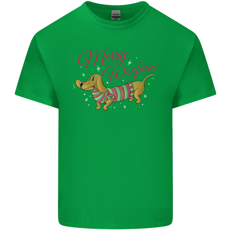 Merry Wiener Funny Christmas Dog Kids T-Shirt Childrens Irish Green