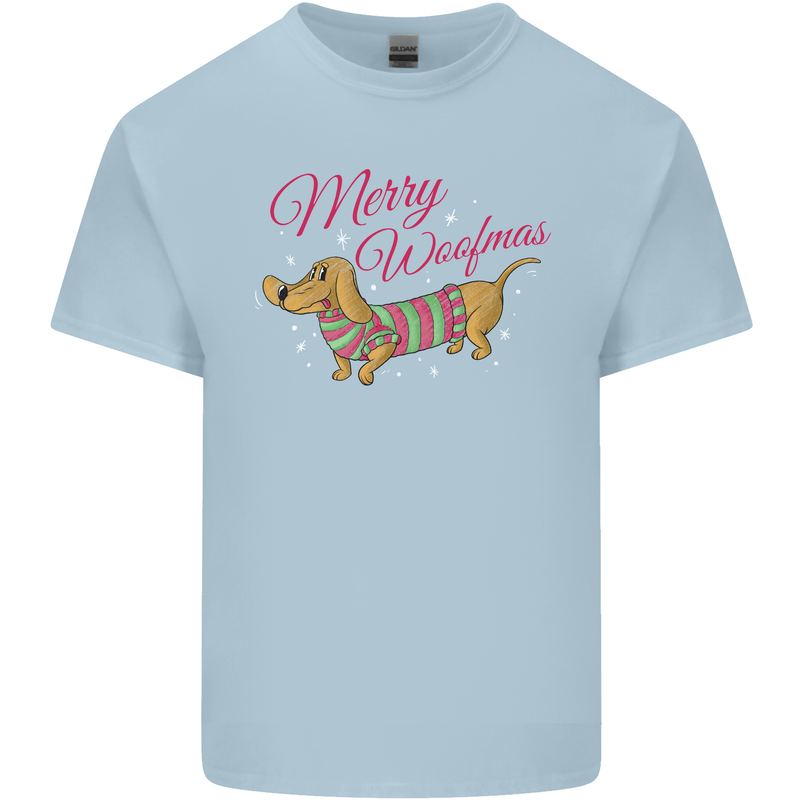 Merry Wiener Funny Christmas Dog Kids T-Shirt Childrens Light Blue