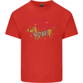 Merry Wiener Funny Christmas Dog Kids T-Shirt Childrens Red