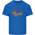 Merry Wiener Funny Christmas Dog Kids T-Shirt Childrens Royal Blue