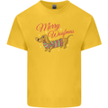 Merry Wiener Funny Christmas Dog Kids T-Shirt Childrens Yellow
