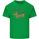 Merry Wiener Funny Christmas Dog Mens Cotton T-Shirt Tee Top Irish Green