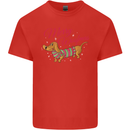 Merry Wiener Funny Christmas Dog Mens Cotton T-Shirt Tee Top Red
