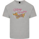 Merry Wiener Funny Christmas Dog Mens Cotton T-Shirt Tee Top Sports Grey