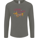 Merry Wiener Funny Christmas Dog Mens Long Sleeve T-Shirt Charcoal