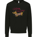 Merry Wiener Funny Christmas Dog Mens Sweatshirt Jumper Black
