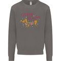 Merry Wiener Funny Christmas Dog Mens Sweatshirt Jumper Charcoal