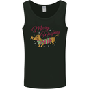 Merry Wiener Funny Christmas Dog Mens Vest Tank Top Black