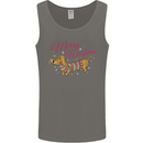 Merry Wiener Funny Christmas Dog Mens Vest Tank Top Charcoal