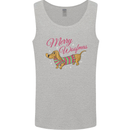 Merry Wiener Funny Christmas Dog Mens Vest Tank Top Sports Grey