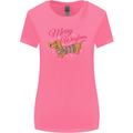 Merry Wiener Funny Christmas Dog Womens Wider Cut T-Shirt Azalea