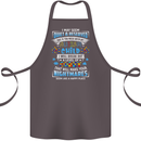 Mess With My Autism Child Autistic ASD Cotton Apron 100% Organic Dark Grey