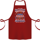Mess With My Autism Child Autistic ASD Cotton Apron 100% Organic Maroon