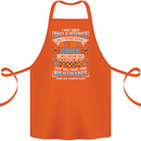 Mess With My Autism Child Autistic ASD Cotton Apron 100% Organic Orange