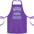 Mess With My Autism Child Autistic ASD Cotton Apron 100% Organic Purple