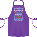 Mess With My Autism Child Autistic ASD Cotton Apron 100% Organic Purple