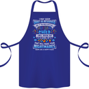 Mess With My Autism Child Autistic ASD Cotton Apron 100% Organic Royal Blue