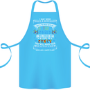 Mess With My Autism Child Autistic ASD Cotton Apron 100% Organic Turquoise