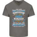 Mess With My Autism Child Autistic ASD Mens V-Neck Cotton T-Shirt Charcoal