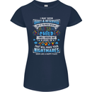 Mess With My Autism Child Autistic ASD Womens Petite Cut T-Shirt Navy Blue