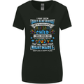 Mess With My Autism Child Autistic ASD Womens Wider Cut T-Shirt Black