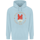 Metal Christmas Heavy Rock Music Guitar Childrens Kids Hoodie Light Blue