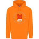 Metal Christmas Heavy Rock Music Guitar Childrens Kids Hoodie Orange