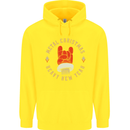 Metal Christmas Heavy Rock Music Guitar Childrens Kids Hoodie Yellow