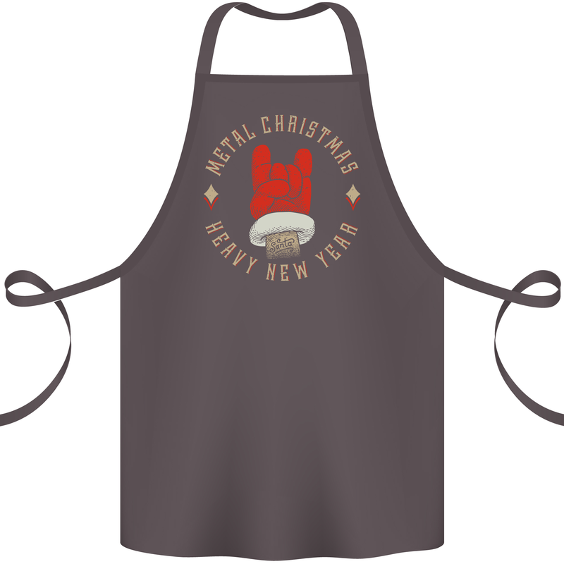 Metal Christmas Heavy Rock Music Guitar Cotton Apron 100% Organic Dark Grey
