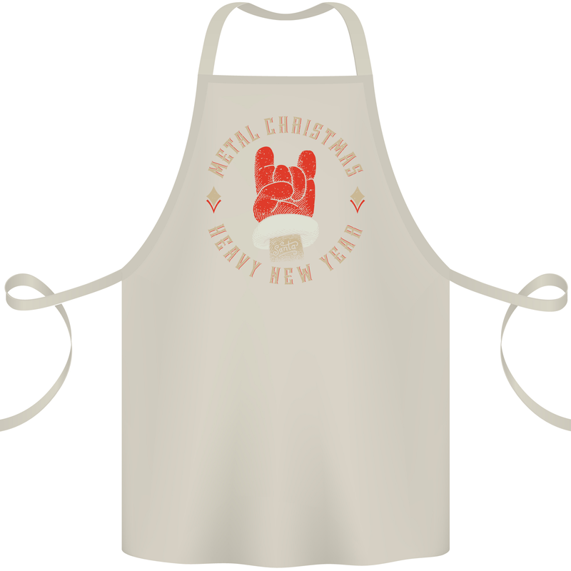 Metal Christmas Heavy Rock Music Guitar Cotton Apron 100% Organic Natural