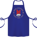 Metal Christmas Heavy Rock Music Guitar Cotton Apron 100% Organic Royal Blue