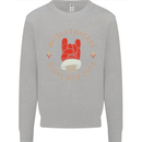 Metal Christmas Heavy Rock Music Guitar Kids Sweatshirt Jumper Sports Grey