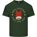 Metal Christmas Heavy Rock Music Guitar Mens Cotton T-Shirt Tee Top Forest Green