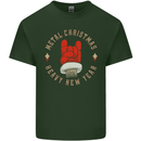 Metal Christmas Heavy Rock Music Guitar Mens Cotton T-Shirt Tee Top Forest Green
