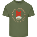 Metal Christmas Heavy Rock Music Guitar Mens Cotton T-Shirt Tee Top Military Green