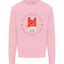 Metal Christmas Heavy Rock Music Guitar Mens Sweatshirt Jumper Light Pink