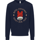 Metal Christmas Heavy Rock Music Guitar Mens Sweatshirt Jumper Navy Blue