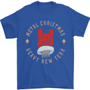 Metal Christmas Heavy Rock Music Guitar Mens T-Shirt Cotton Gildan Royal Blue