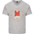 Metal Christmas Heavy Rock Music Guitar Mens V-Neck Cotton T-Shirt Sports Grey