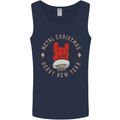 Metal Christmas Heavy Rock Music Guitar Mens Vest Tank Top Navy Blue