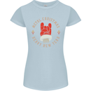 Metal Christmas Heavy Rock Music Guitar Womens Petite Cut T-Shirt Light Blue