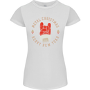 Metal Christmas Heavy Rock Music Guitar Womens Petite Cut T-Shirt White