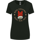 Metal Christmas Heavy Rock Music Guitar Womens Wider Cut T-Shirt Black