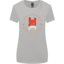 Metal Christmas Heavy Rock Music Guitar Womens Wider Cut T-Shirt Sports Grey