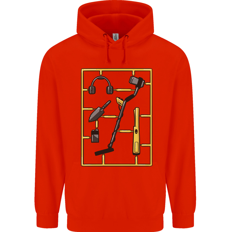 Metal Detecting Equipment ;Detector Stuff Childrens Kids Hoodie Bright Red