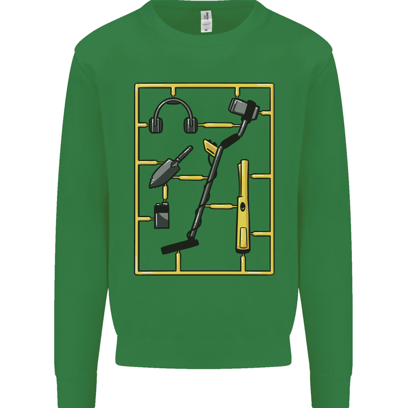 Metal Detecting Equipment ;Detector Stuff Kids Sweatshirt Jumper Irish Green