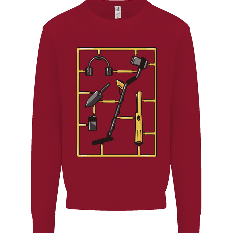 Metal Detecting Equipment ;Detector Stuff Kids Sweatshirt Jumper Red