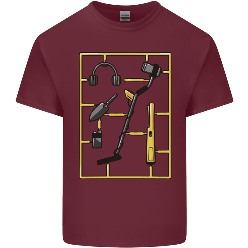 Metal Detecting Equipment ;Detector Stuff Mens Cotton T-Shirt Tee Top Maroon