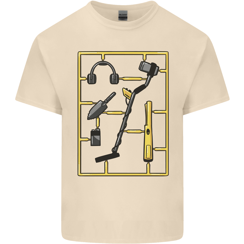 Metal Detecting Equipment ;Detector Stuff Mens Cotton T-Shirt Tee Top Natural